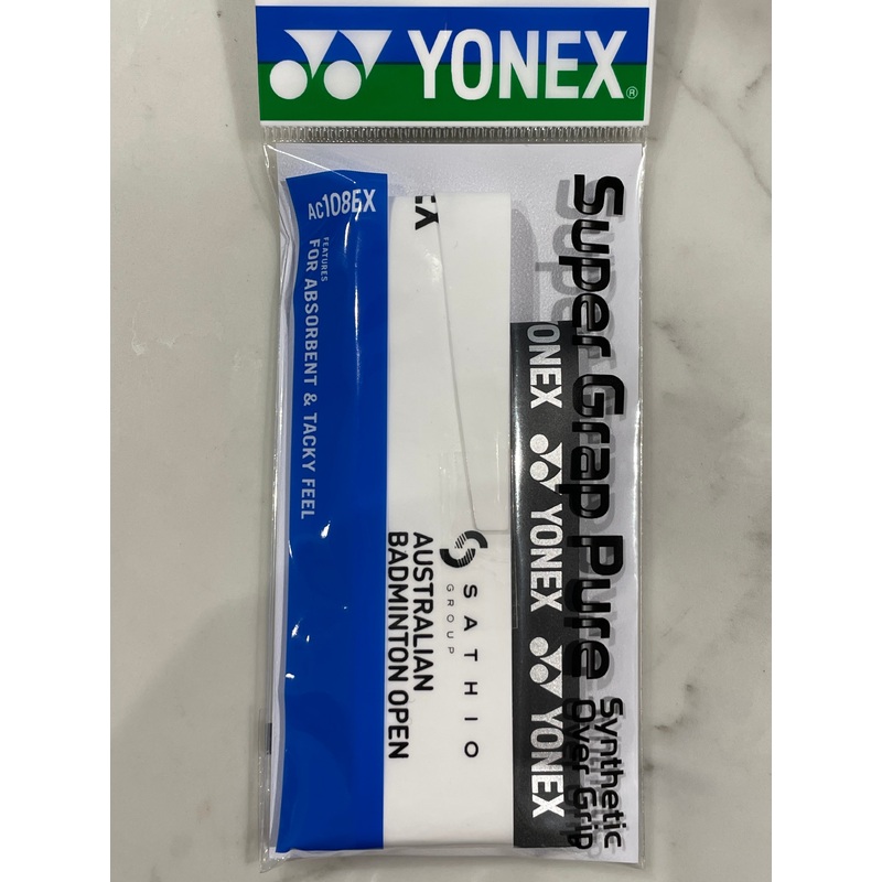 YONEX AC108EX SUPER GRAP PURE|Australian open edition- White|WHITE|YELLOW|BLACK