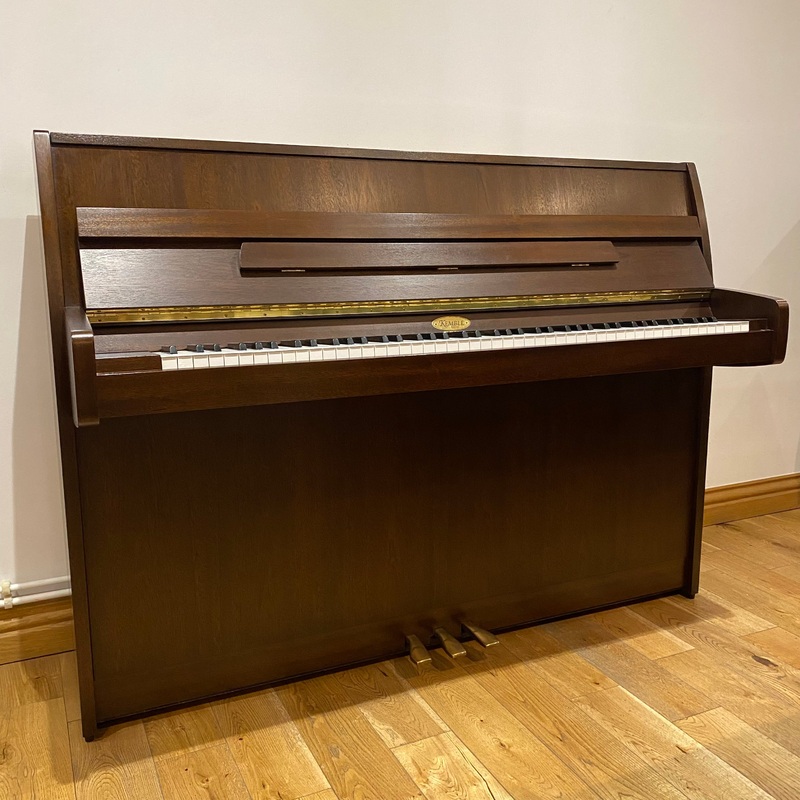 Pre-owned Kemble Cambridge 10 upright piano in dark walnut satin – A1