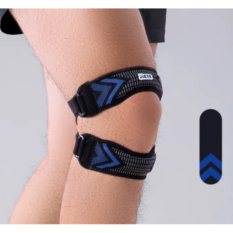 AETE Double Patella Knee Strap Support AB23 Black/Blue