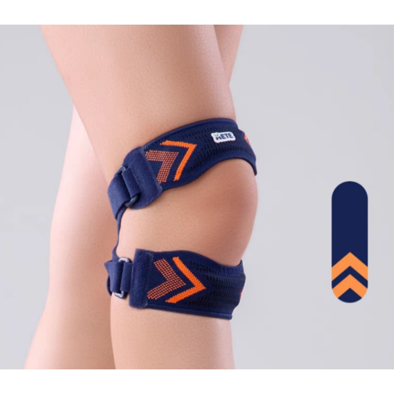 AETE Double Patella Knee Strap Support AB24 Blue/Orange