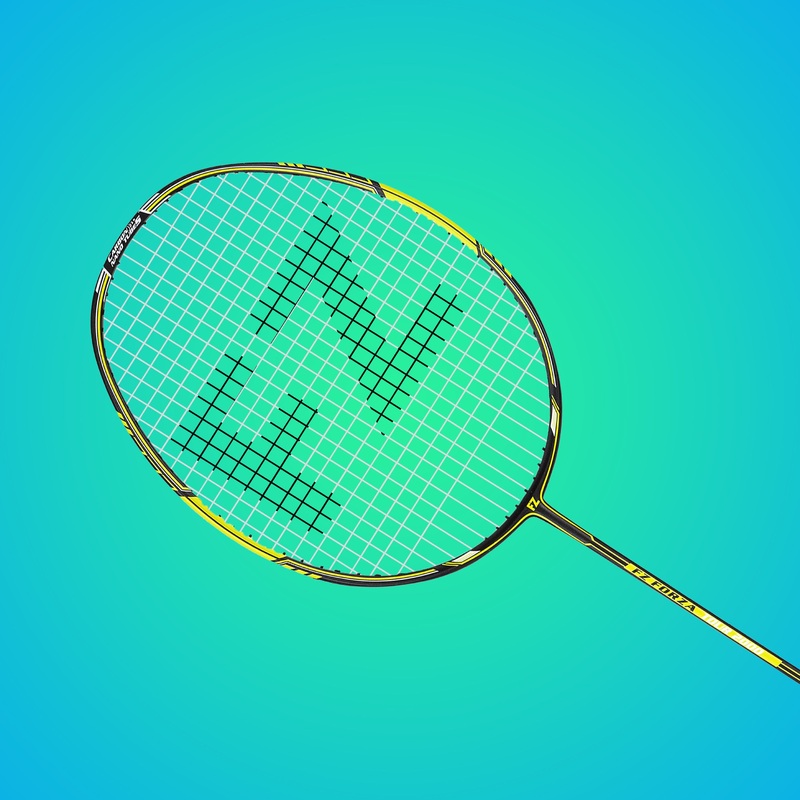 Tour 2000 Strung Badminton Racket(Yellow) – 3U/G5