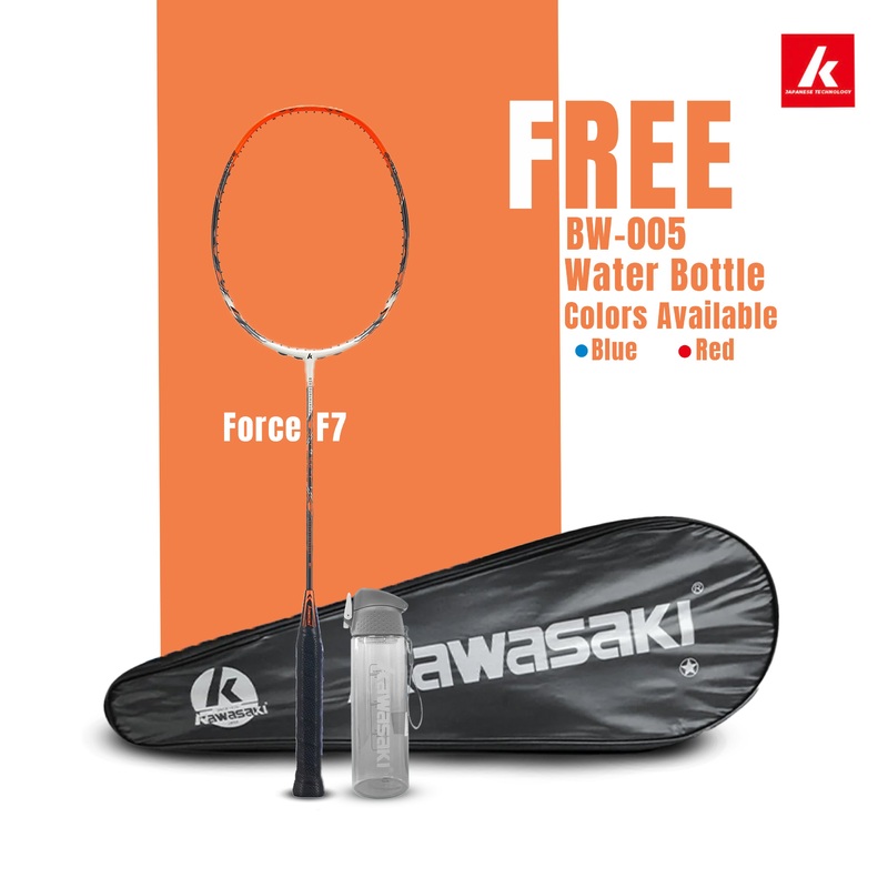 Force F7 Unstrung Badminton Racket (Orange) – 3U/G1
