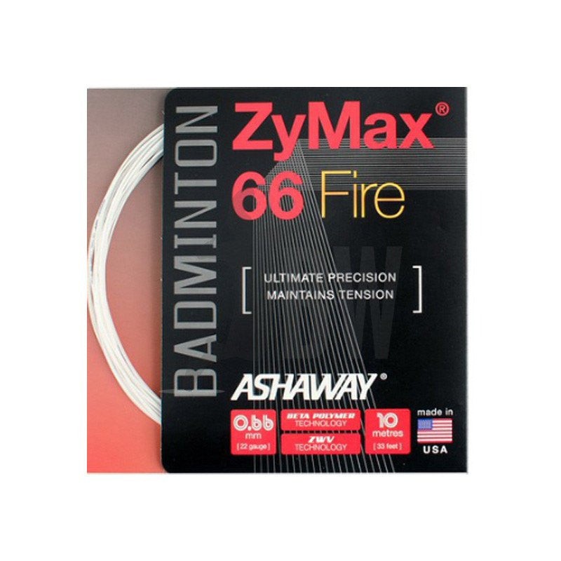 Ashaway ZyMax 66 Fire (0.66mm) Badminton String