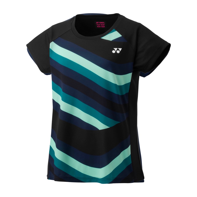 Yonex 16694 Women’s T-Shirt|Black|Blue Green|M|L