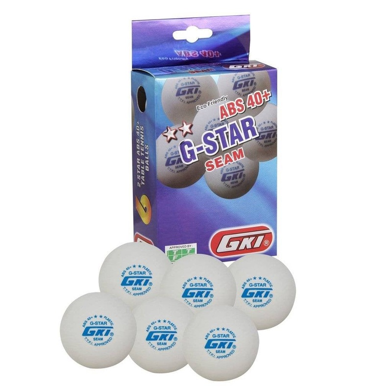 GKI G-Star(6 Balls) 2-Star Abs Plastic 40+ Seam Table Tennis Ball