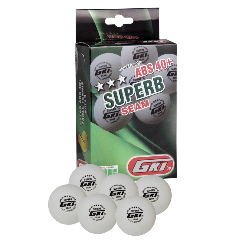 GKI Superb(6 Balls) 3-Star Abs Plastic 40+ Seam Table Tennis Ball