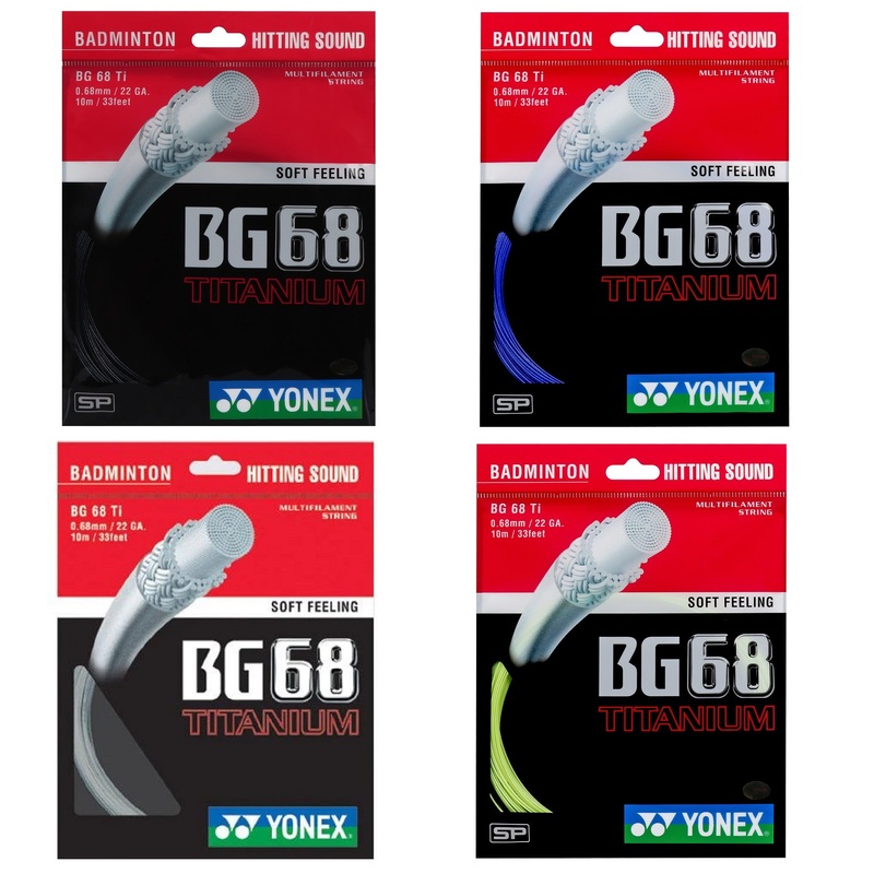 Yonex BG 68 Titanium Badminton String (Pack of 4 Sting)