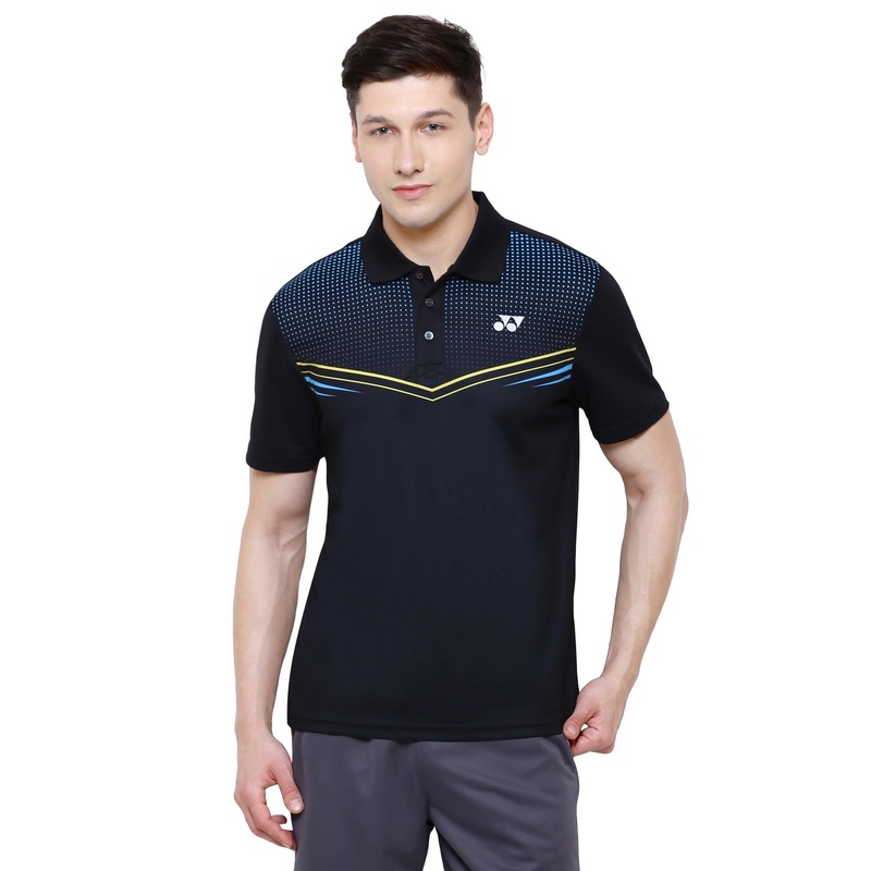 Yonex 1263 Mens Polo Collar T-Shirt Apparel Black