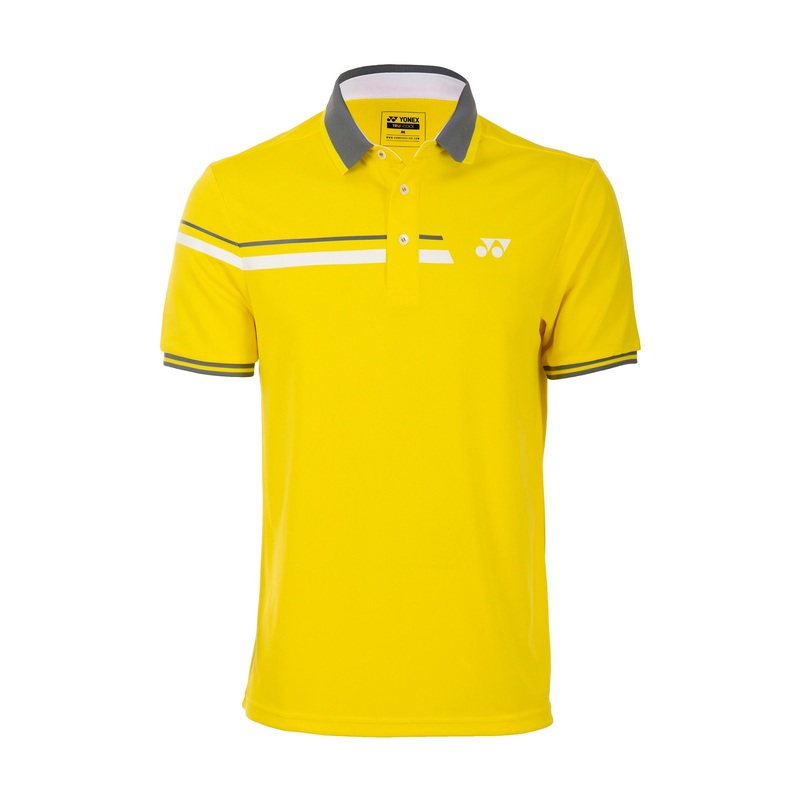 Yonex 1558 Mens Polo Collar T-Shirt Apparel (BLAZING YELLOW)