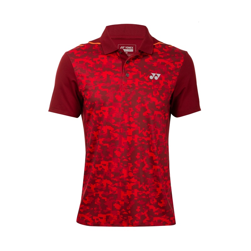 Yonex 1719 Mens Polo Collar T-Shirt Apparel (Sun Dried Tomato)