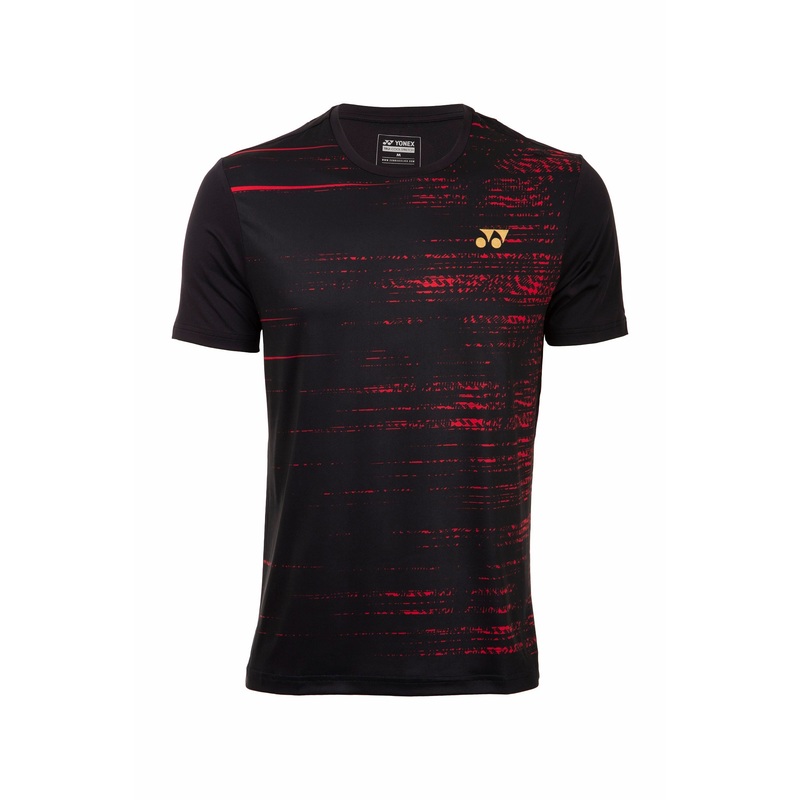 Yonex 1721 Mens Round Neck T-Shirt Apparel (JET BLACK)
