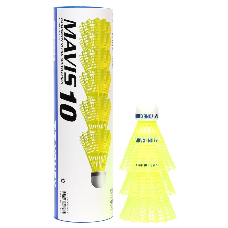 Yonex MAVIS 10 – Blue Cap Nylon Badminton Shuttlecock – Yellow (Medium, 75)