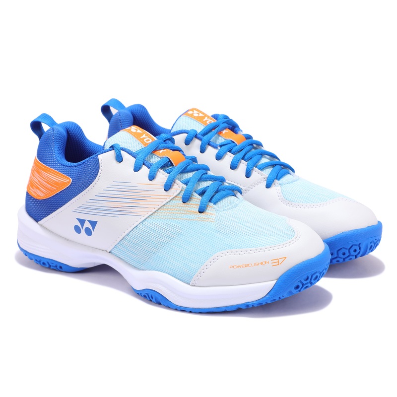 YONEX SHB 37 EX Power Cushion Badminton Shoe (White Blue)