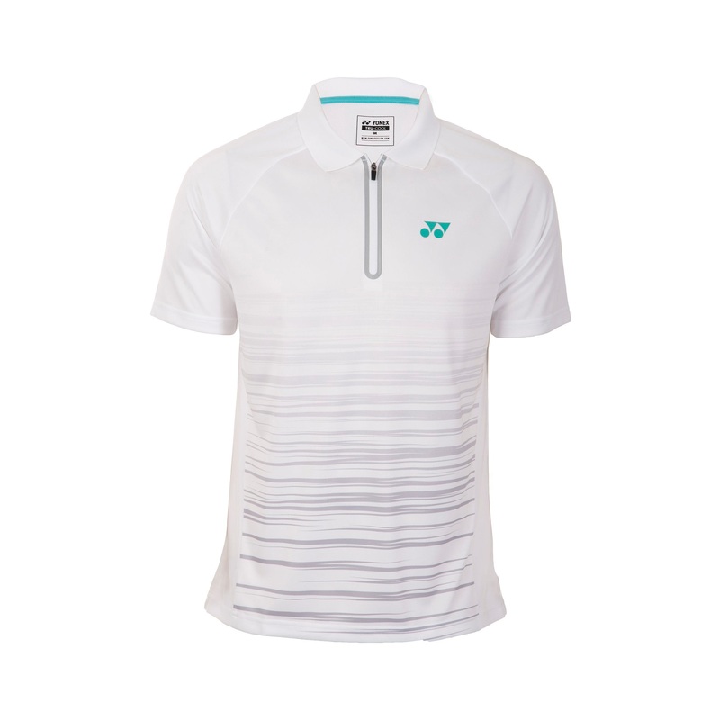 Yonex1722 Mens Polo Collar T-Shirt Apparel (BRIGHT WHITE)