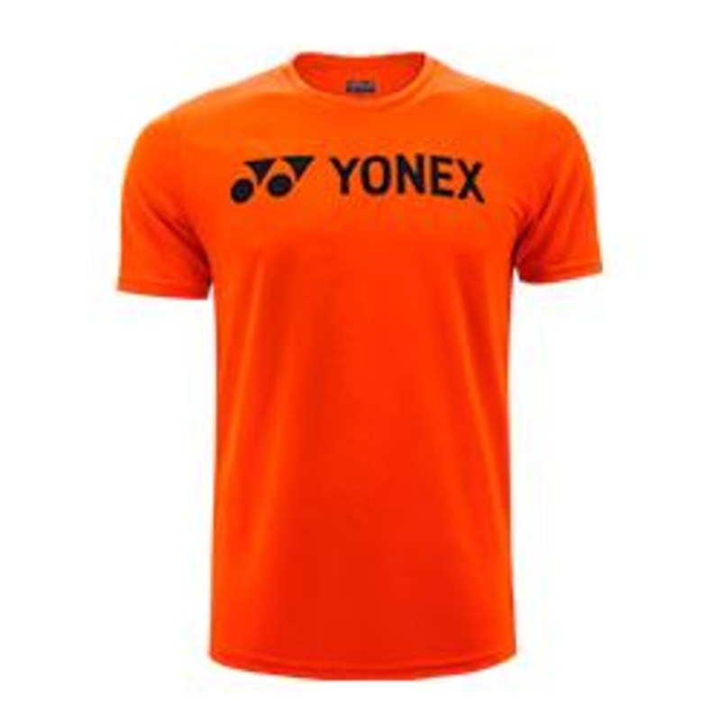 Yonex 1007  Mens T-Shirt Apparel Neon Orange 804C/Black