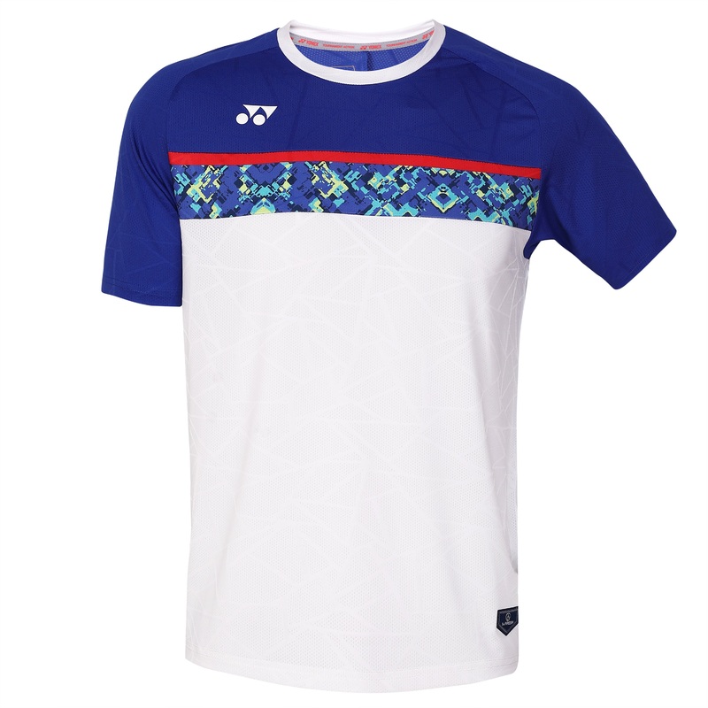 Yonex 2319 Mens Round Neck T-Shirt Apparel SURF THE WEB WHITE