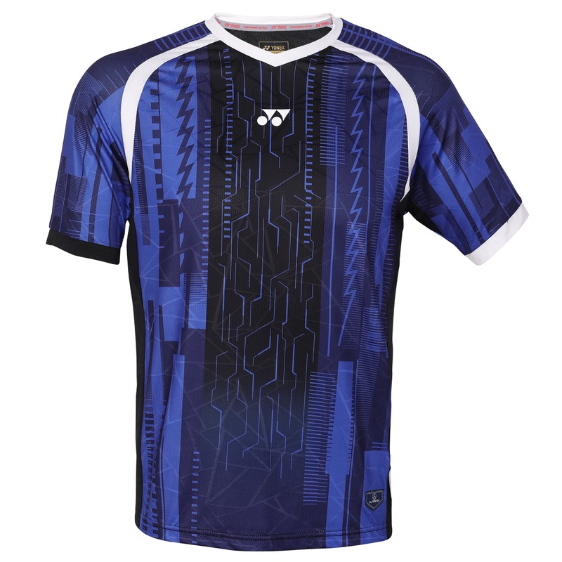 Yonex 2320 Mens Round Neck T-Shirt Apparel SURF THE WEB JET BLACK