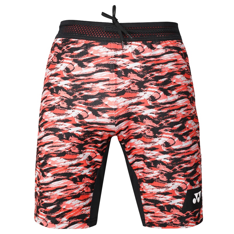 Yonex 2325 Mens Short Apparel HOT CORAL JET BLACK