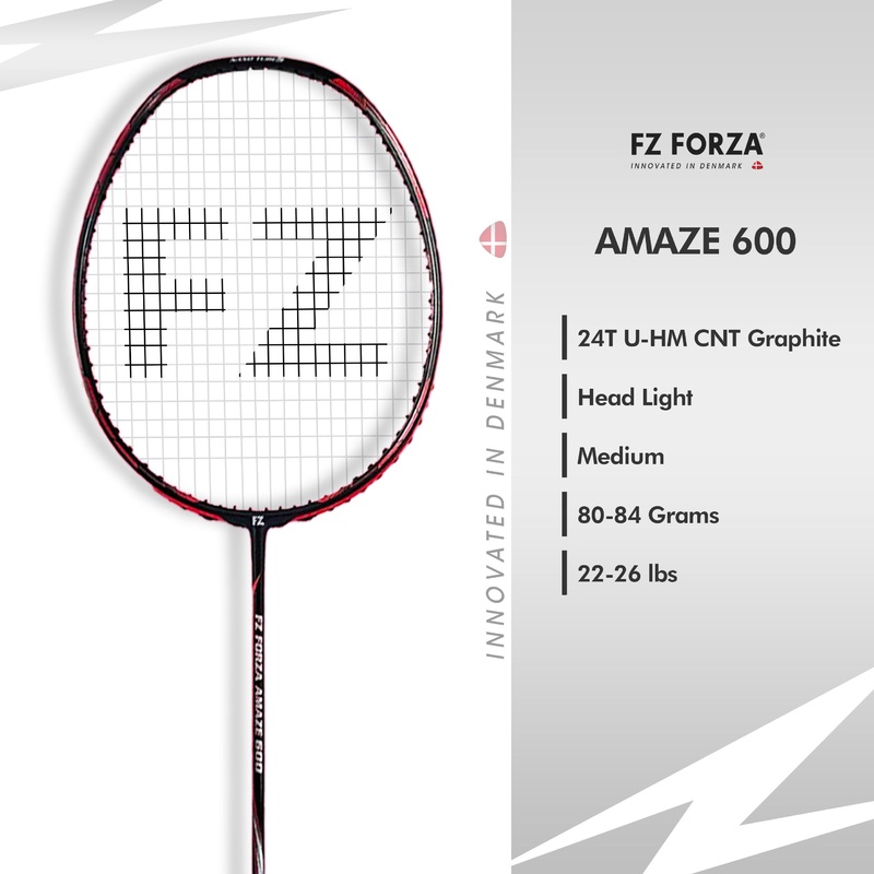Fz Forza Amaze 600 Strung Badminton Racket – 4U/G5 For Beginners Players