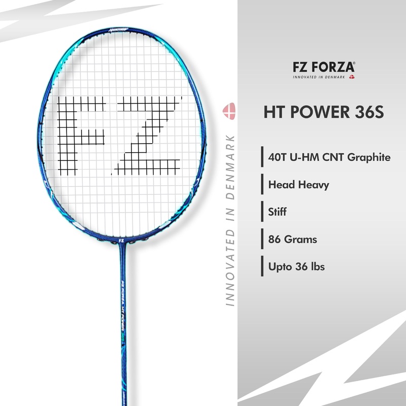 FZ Forza HT Power 36S Unstrung Badminton Racket – 3U/G5 For Advanced Players