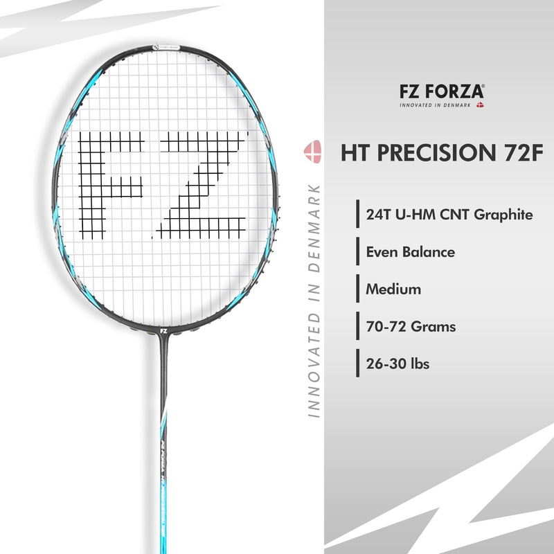 FZ Forza HT Precision 72F Strung Badminton Racket – 4U/G5 For Beginner Players
