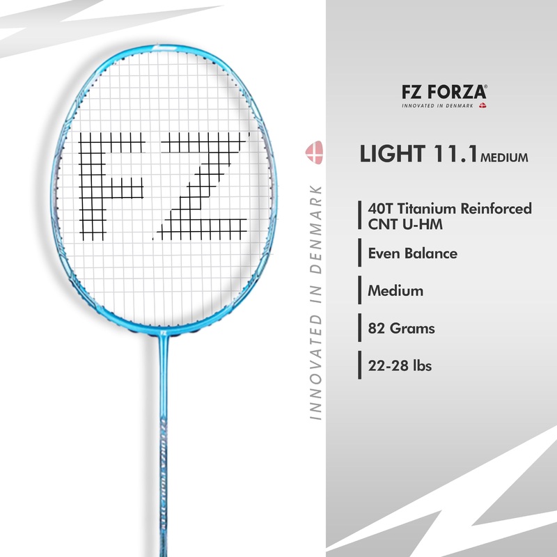 Fz Forza Light 11.1 Medium Strung Defensive Badminton Racket – 4U/G5 For Advanced Players