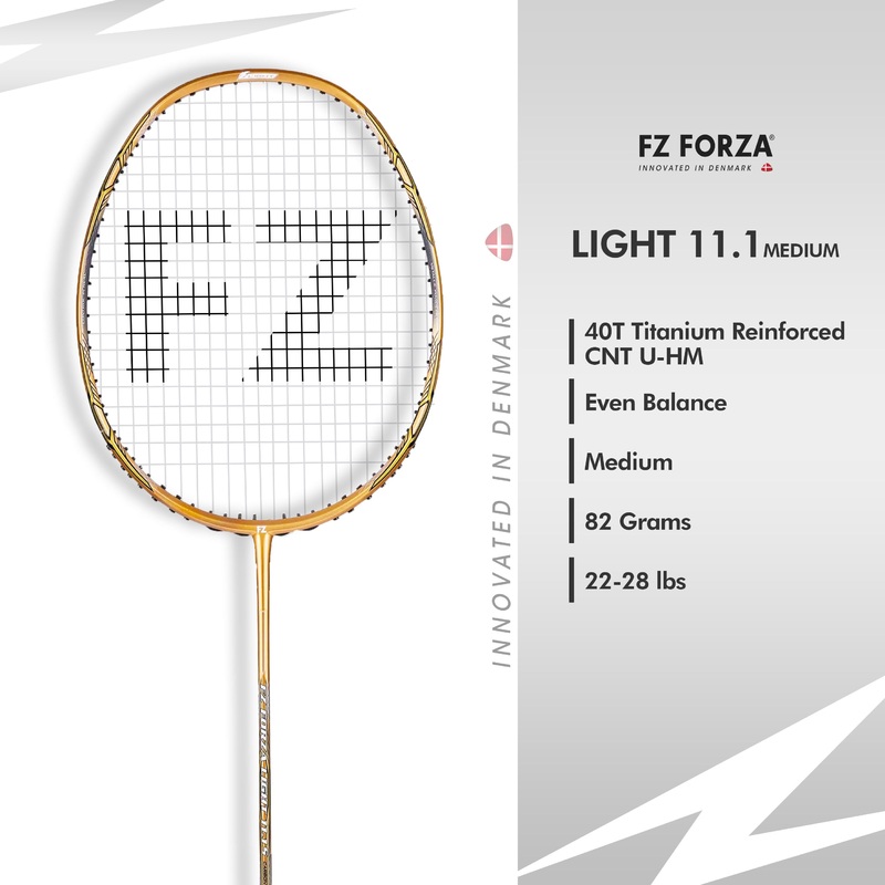 Fz Forza Light 11.1 Stiff Strung Defensive Badminton Racket – 4U/G5 For Advanced Players