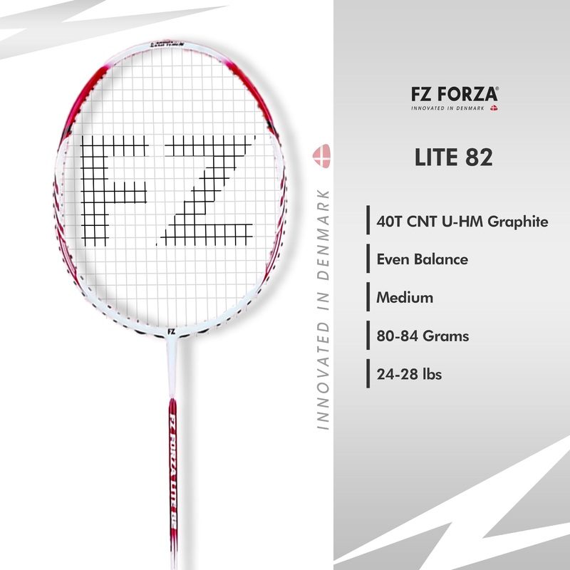 Fz Forza Lite 82 Strung Badminton Racket – 4U/G5 For Intermediate Players