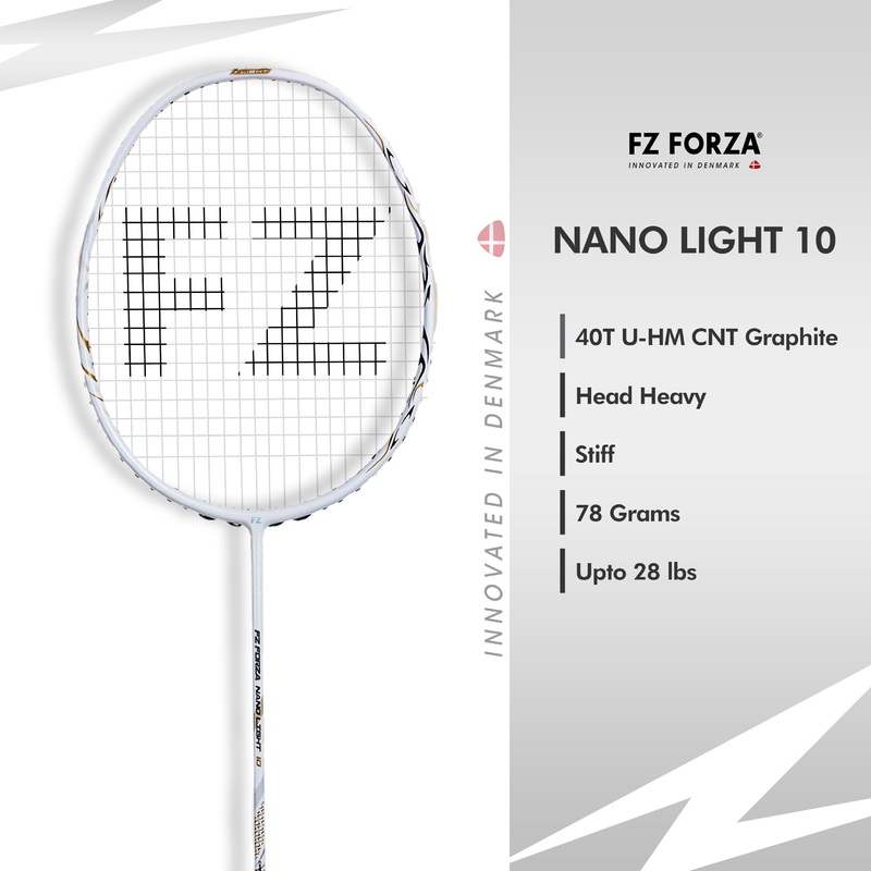 FZ Forza Nano Light 10 Unstrung Badminton Racket – 5U/G5 For Expert Players