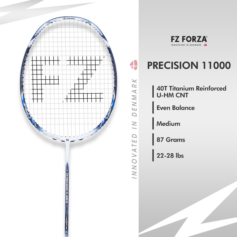 Fz Forza Precision 11000 Medium Strung Badminton Racket – 3U/G4 For Advanced Players