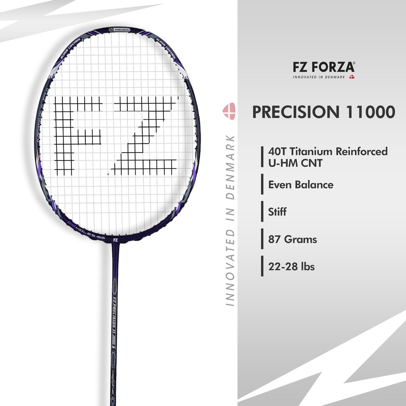 Fz Forza Precision 11000 Stiff Strung Badminton Racket – 3U/G5 For Advanced Players