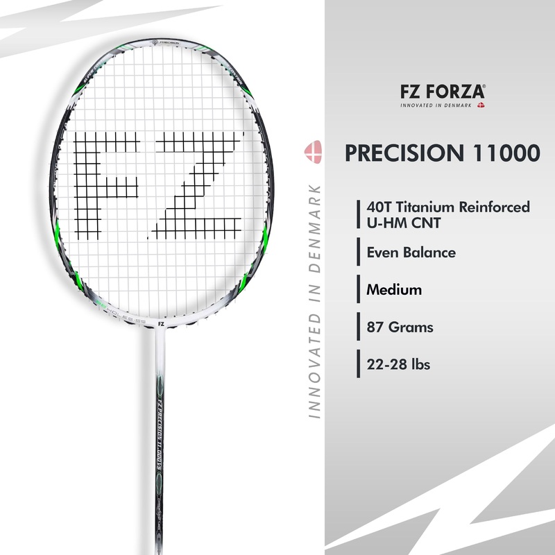 Fz Forza Precision 11000 Very Stiff Strung Badminton Racket- 3U/G5 For Advanced Players