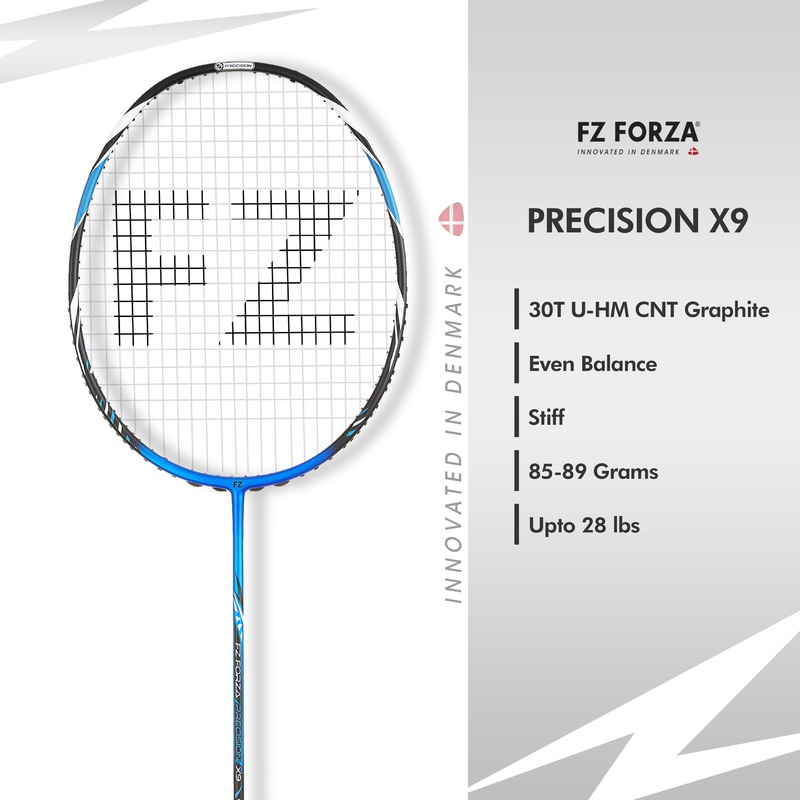 Fz Forza Precision X9 Unstrung Badminton Racket – 3U/G5 For Intermediate Players
