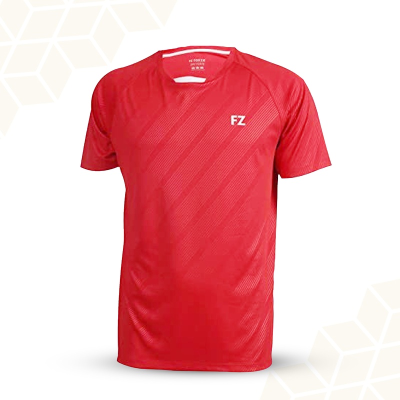 FZ Forza Quick Drying Unisex Hector Badminton T-Shirt – Chinese Red