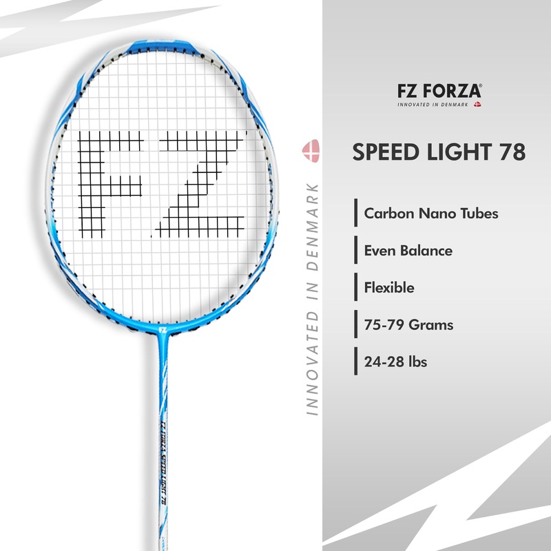 FZ Forza Speed Light 78 Strung Badminton Racket – 5U/G4 For Beginners
