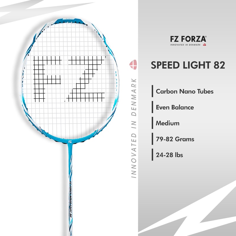FZ Forza Speed Light 82 Strung Badminton Racket – 4U/G5 For Beginners