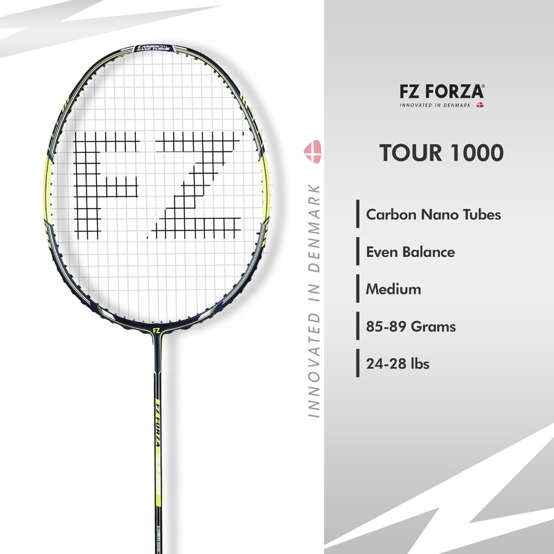 Fz Forza Tour 1000 Strung Badminton Racket – 3U/G5 For Beginners Players
