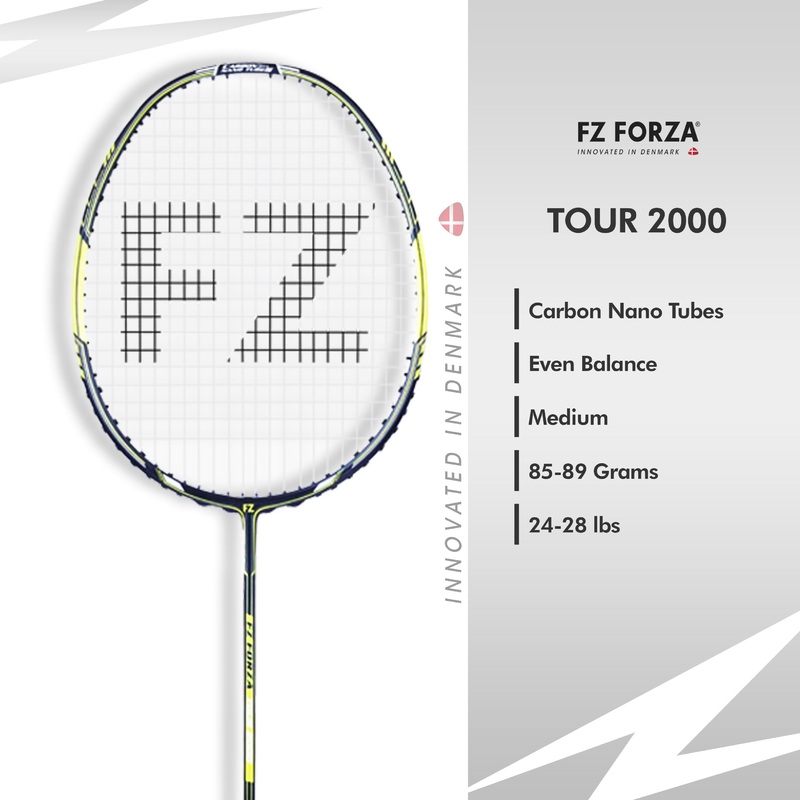 Fz Forza Tour 2000 Strung Badminton Racket – 3U/G5 For Beginners Players