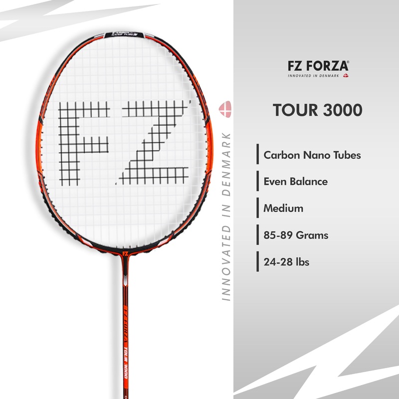 Fz Forza Tour 3000 Strung Badminton Racket – 3U/G5 For Beginners Players