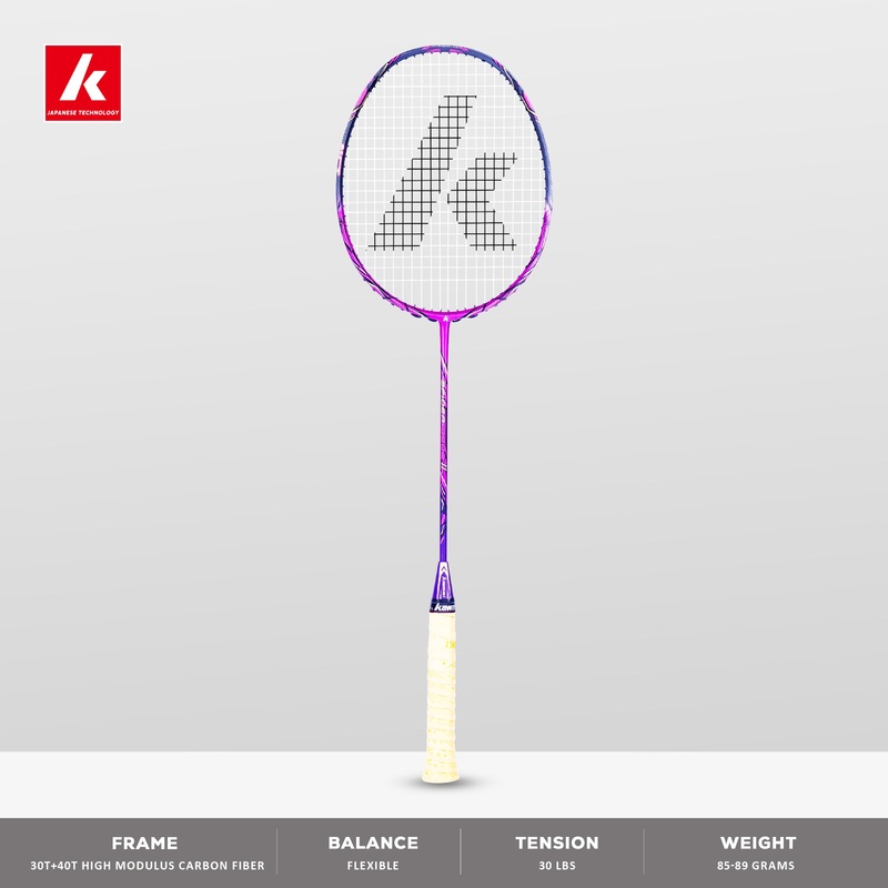 Kawasaki Spider 9900 II Unstrung Badminton Racket- 3U/G1 For Intermediate Players