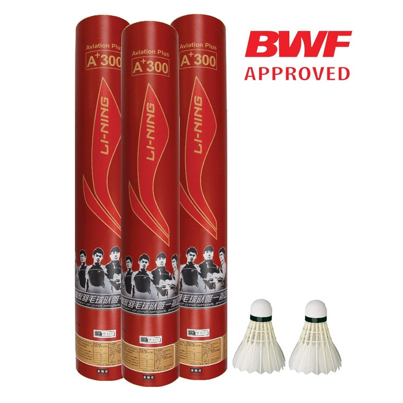 Li-Ning Shuttlecocks A+300 BWF Approved Tournament Grade One Dozen