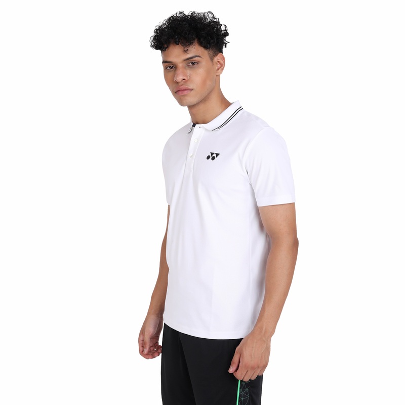 Yonex 2416 Mens Polo Collar T-Shirt Apparel WHITE