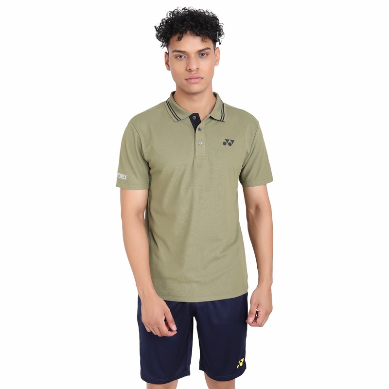 Yonex 2417 Mens Polo Collar T-Shirt Apparel Capulet Olive