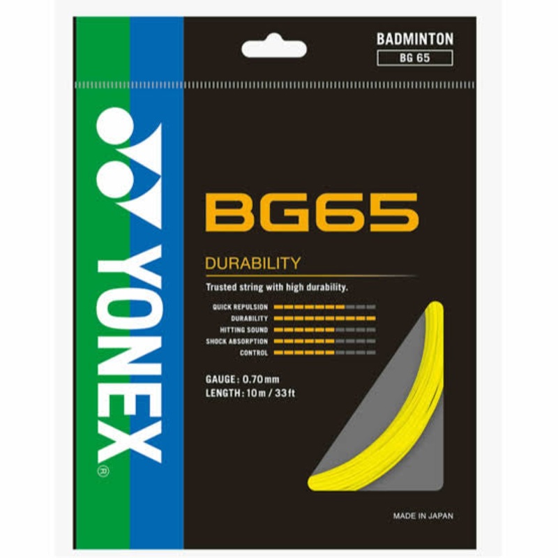 Yonex String BG 65 Yellow Single Pack 10M