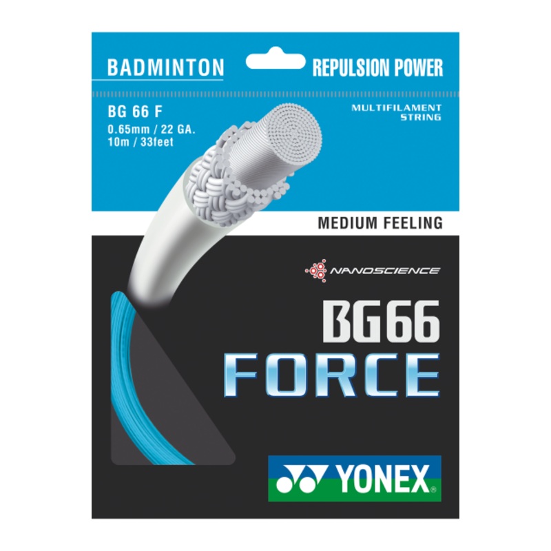 Yonex String BG 66 Force Cyan Single Pack 10M