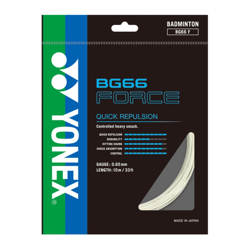 Yonex String BG 66 Force White Single Pack 10M
