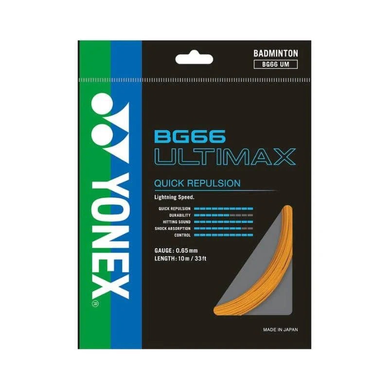 Yonex String BG 66 Ultimax Orange Single Pack 10M