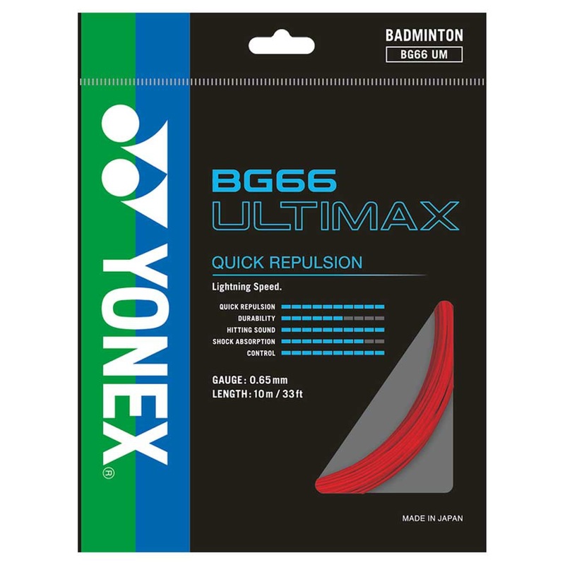Yonex String BG 66 Ultimax Red Single Pack 10M