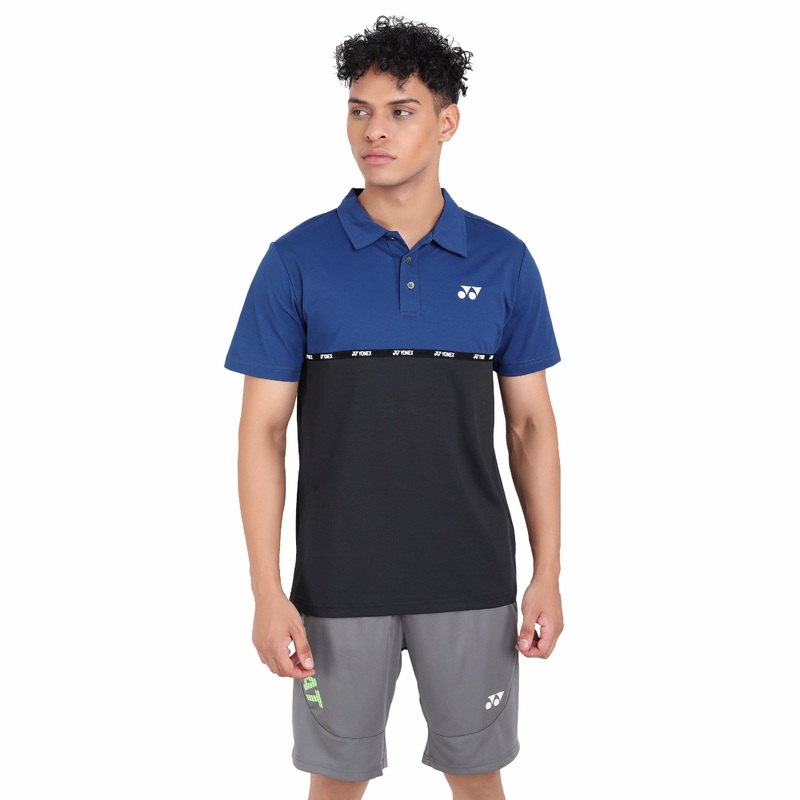 Yonex 2418 Mens Polo Collar T-Shirt Apparel Navy Peony