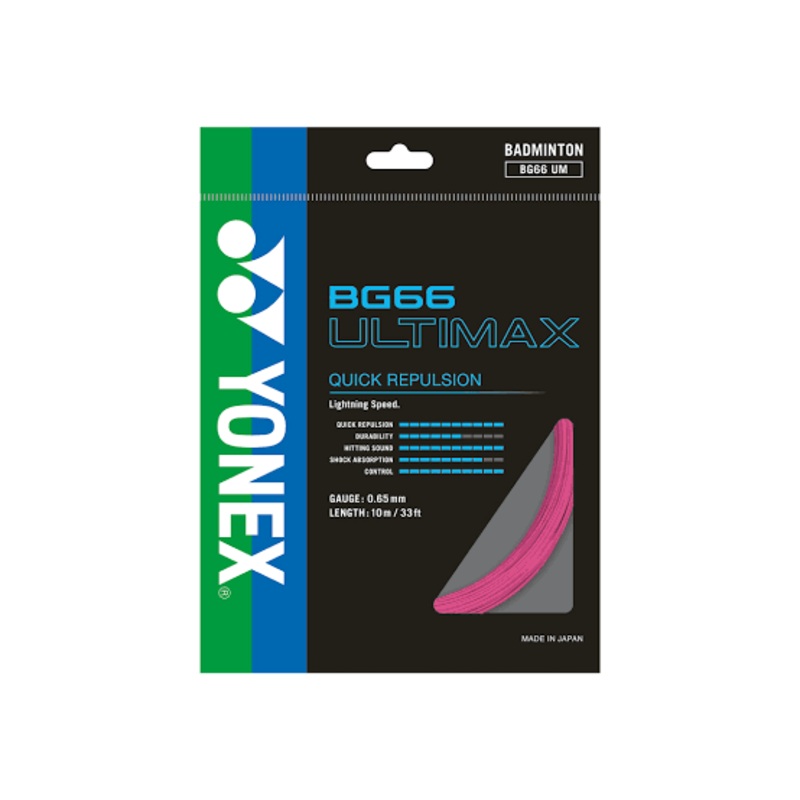 Yonex String BG 66 Ultimax Neon Pink Single Pack 10M